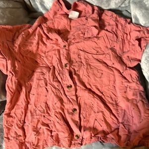 Super cute boys plaid shirt button up